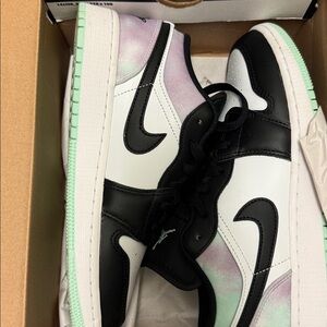 Nike Air Jordan Low with Black and Pastel Hues